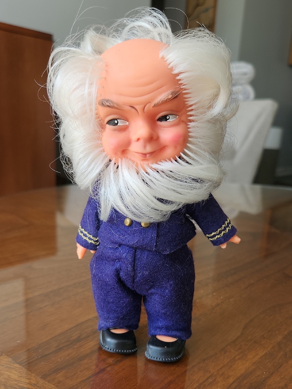 Vintage rubber doll sea captain sailor with beard